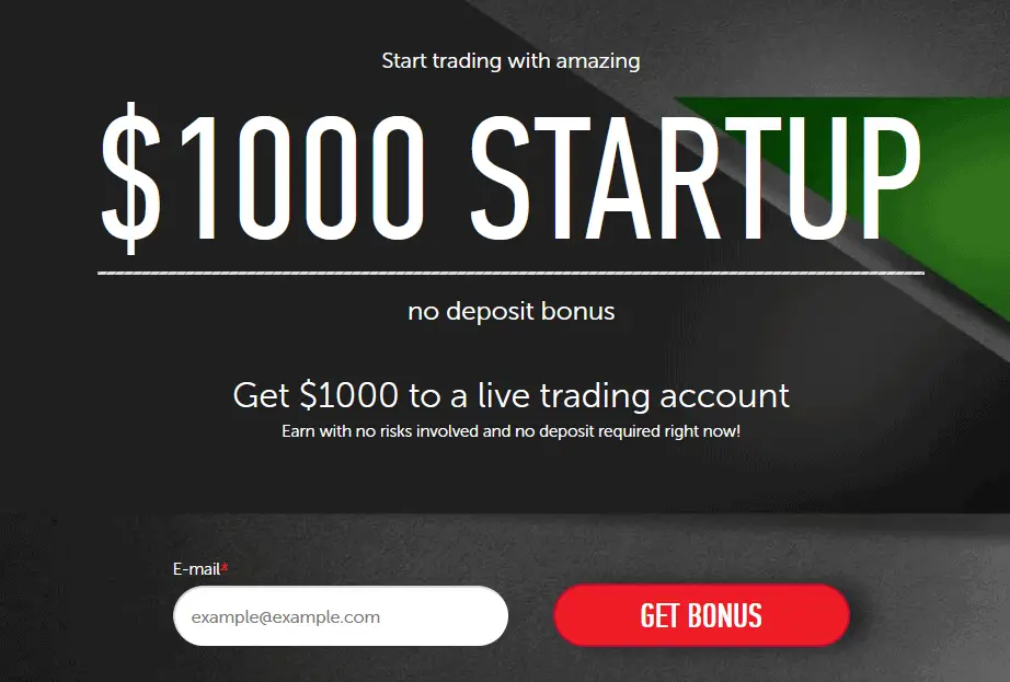 Instaforex $1000 no depoist bonus