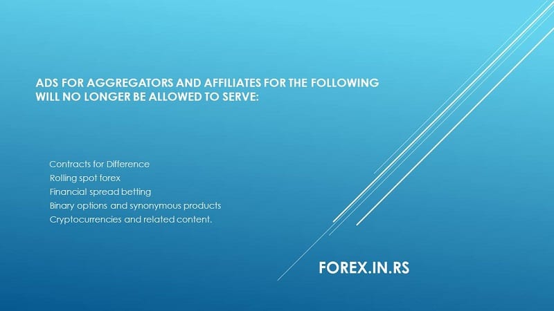 google bans forex affiliates