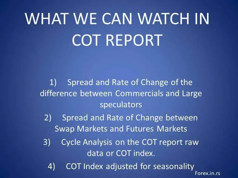 what we can check in COT report