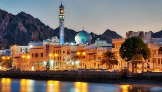 oman evening city view
