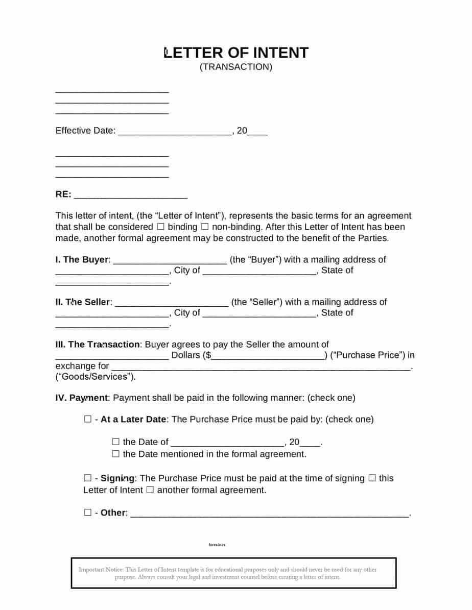 indicative offer letter example