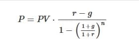 Growing Annuity Payment formula