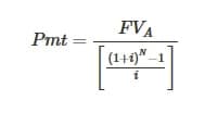 Periodic payment formula when Future Value is known