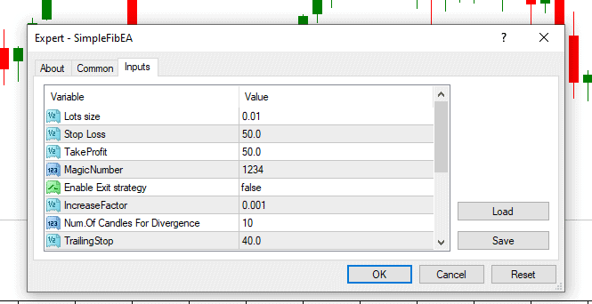 fibonacci EA mql4 input