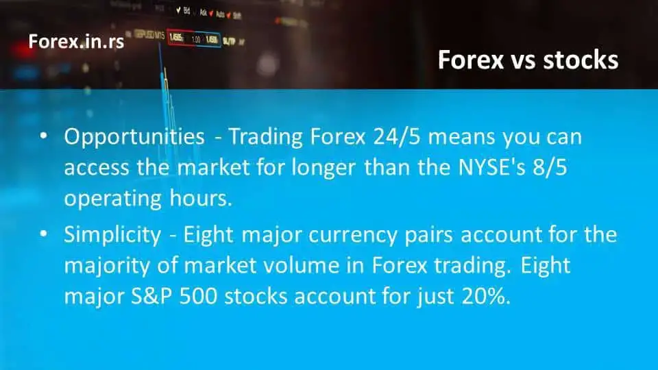 forex advantages over stocks trading