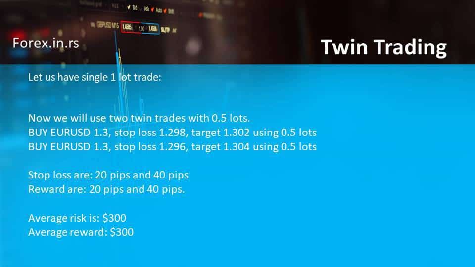 twin trading example two trades