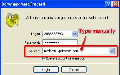 type server IP in metatrader