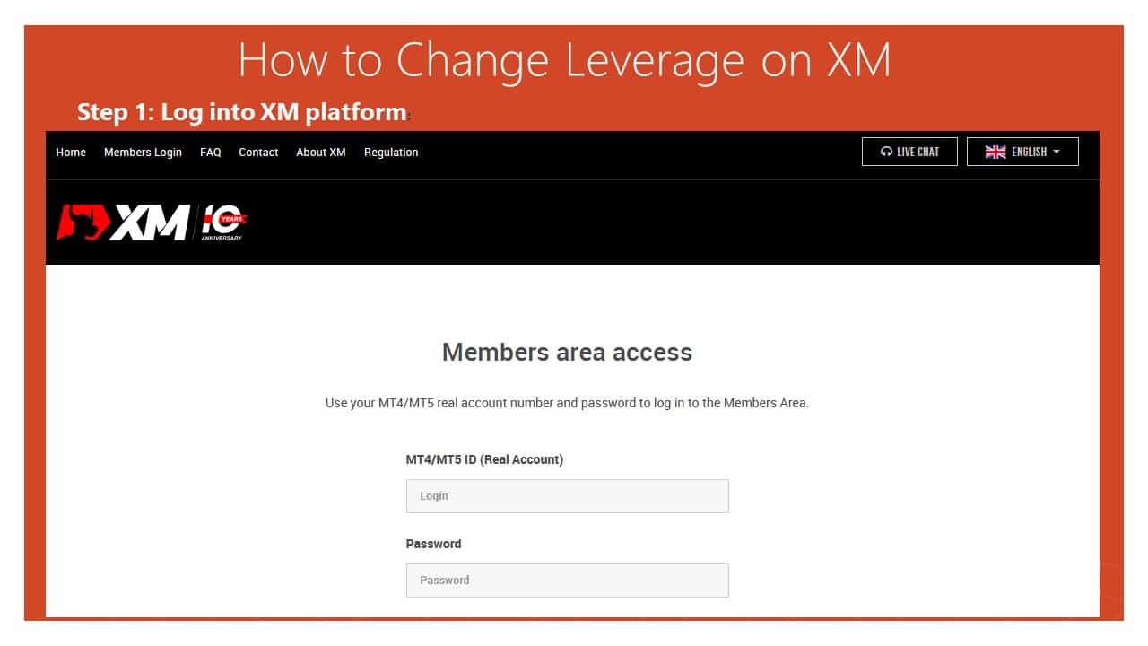 log in xm platform