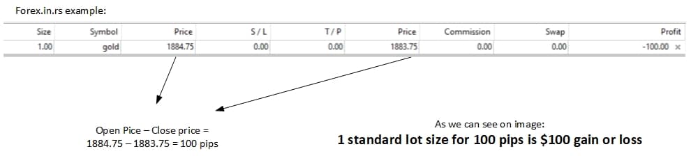 xauusd pip count MT4 platform