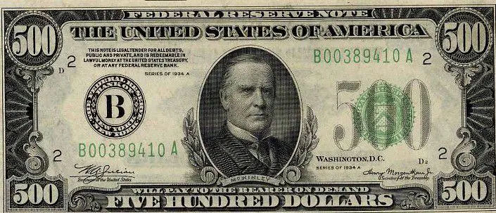 $500 bill