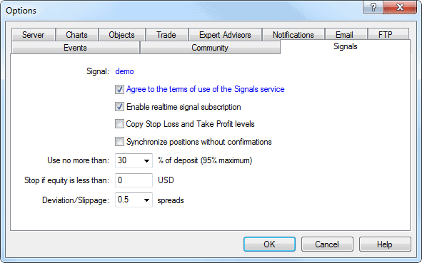 mt4 free signals option