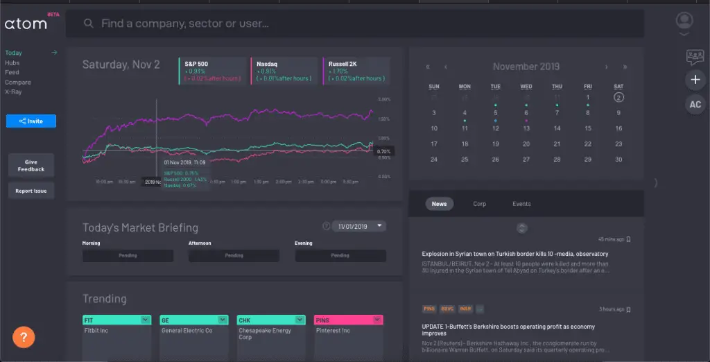 Atom Finance Stock Screener