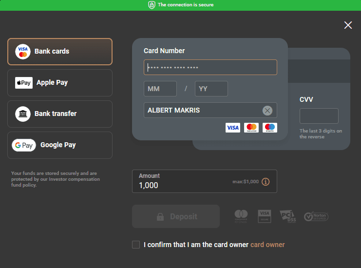 capital.com payment methods