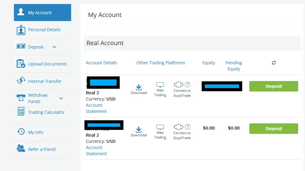 my personal avatrade trading dashboard