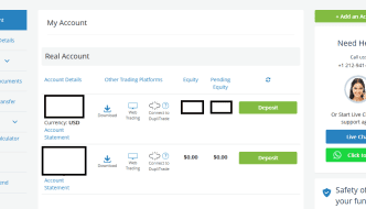 Avatrade user dashboard