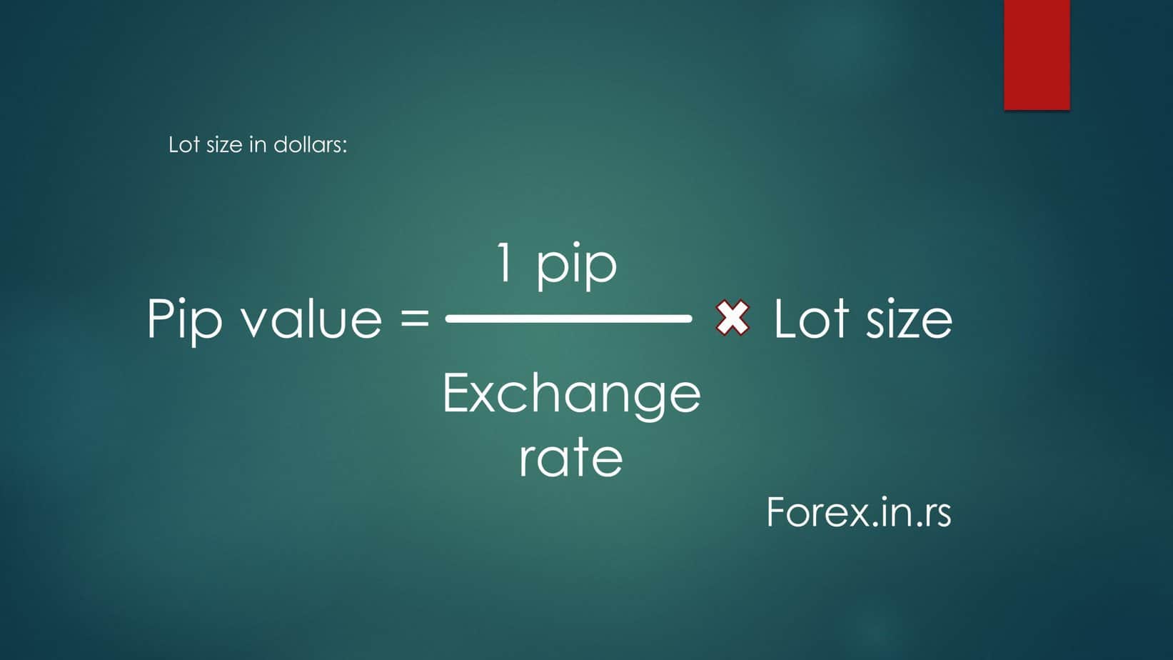 how to calculate lot size in dollars formula