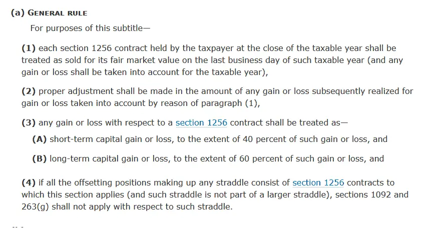 1256 tax contract