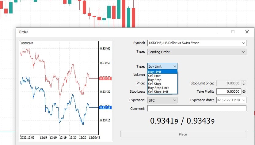 pending orders in mt5