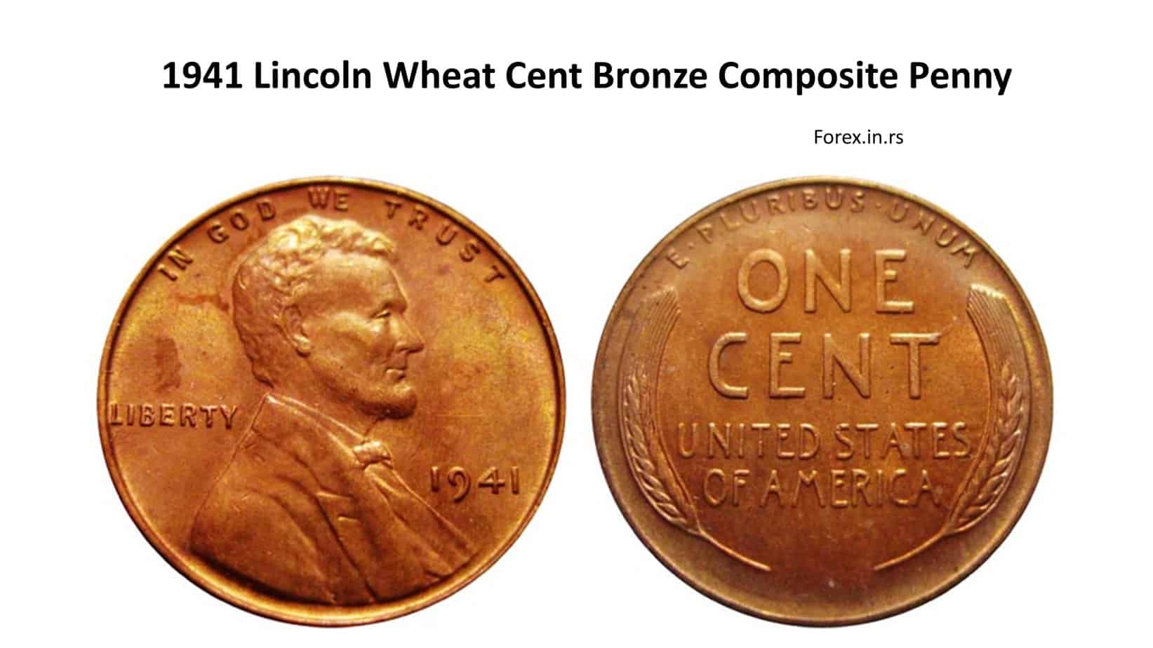 1941 penny - 1941 Lincoln Wheat Cent Bronze Composite Penny