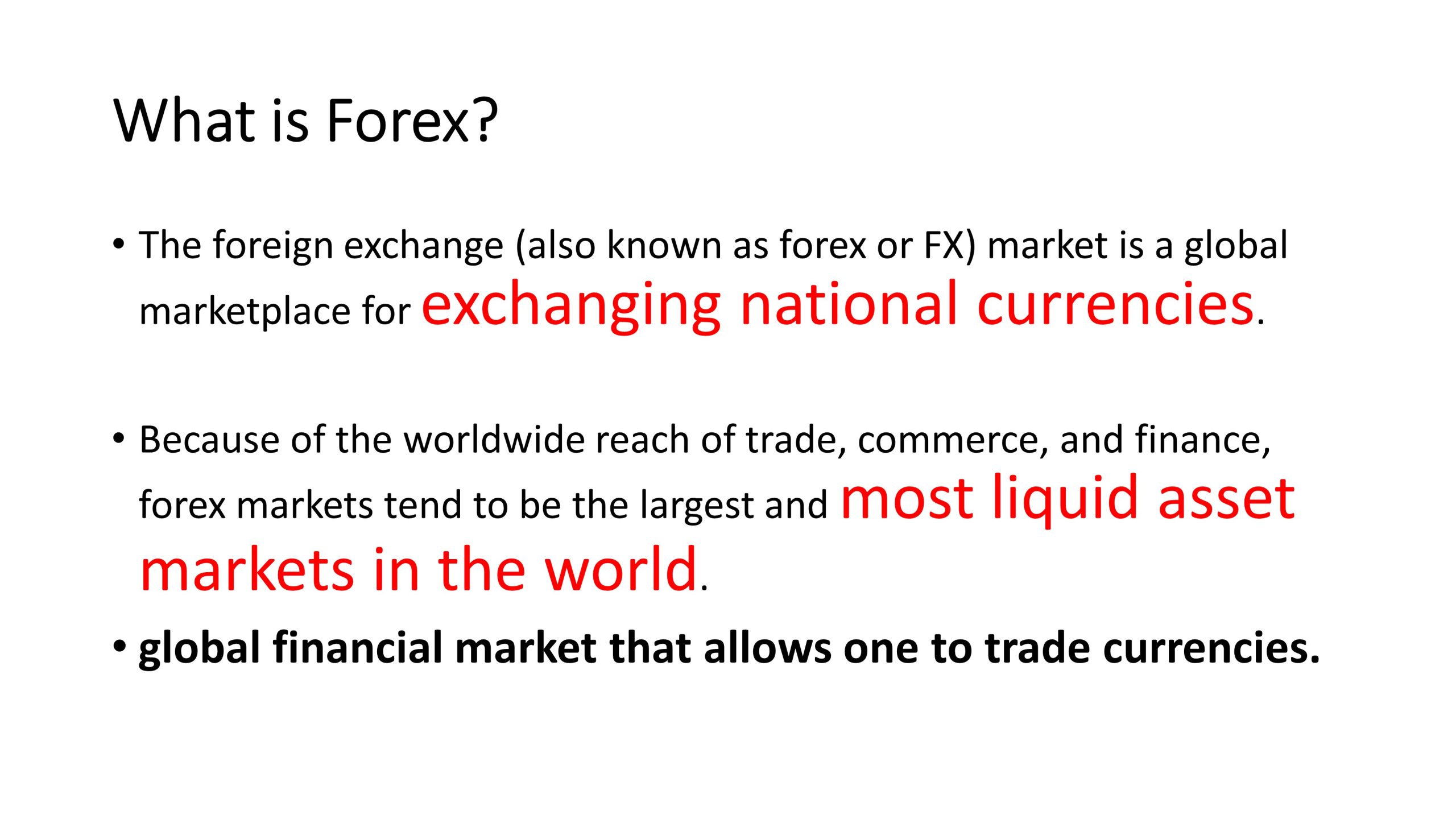 what is forex definition