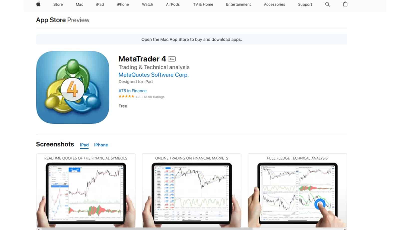 MT4 & MT5 App Are Available in Apple