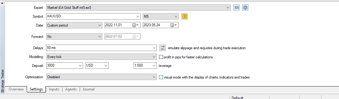 replay mode strategy tester in mt5