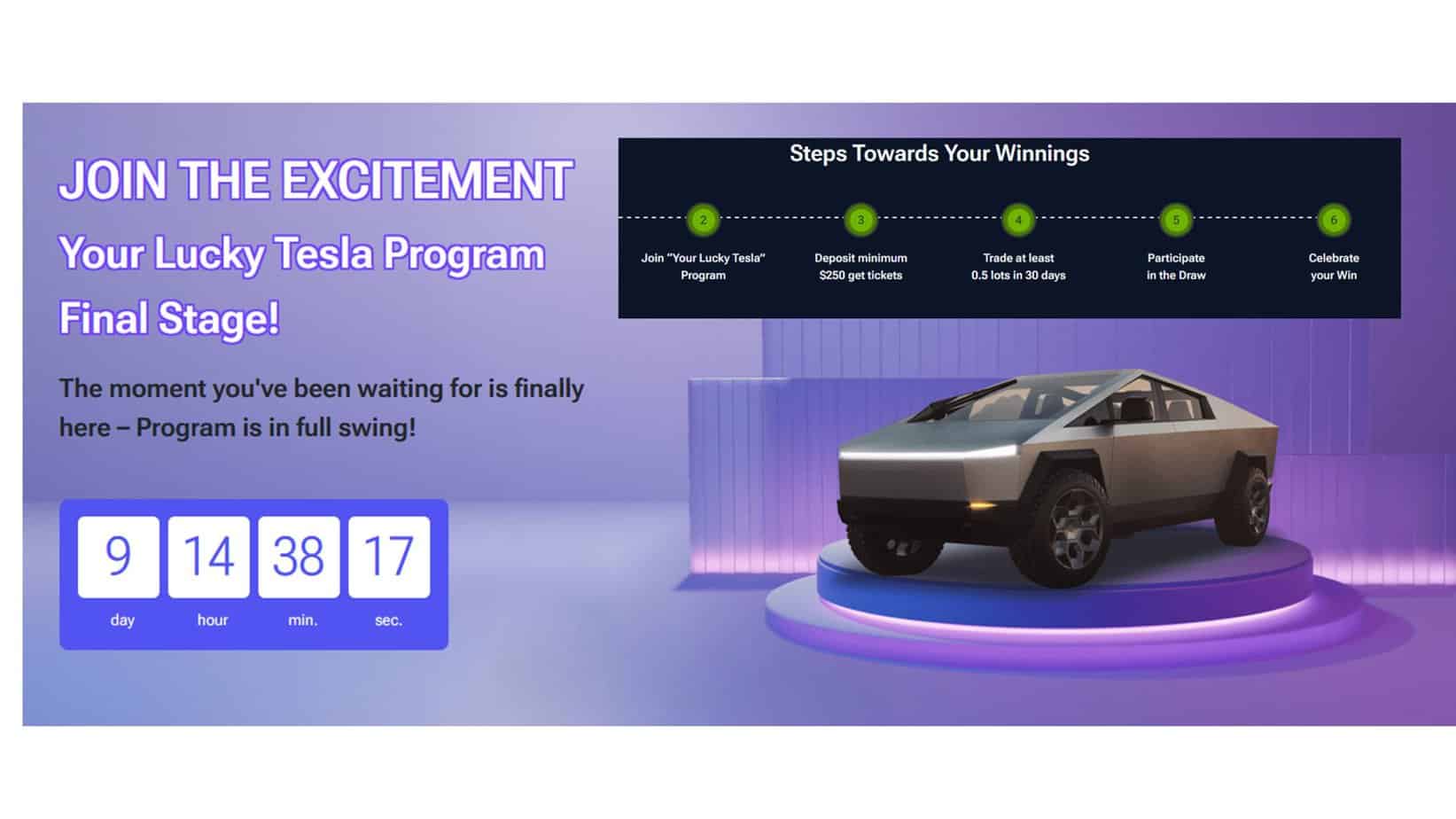 win tesla cybertruck in live trading competition